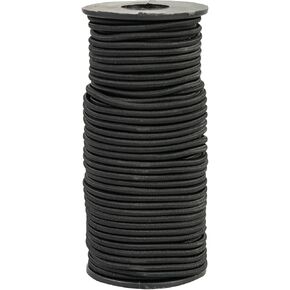 3/32 Inch Black Bungee Cord Roll, 100 Feet Heavy Duty Elastic Shock Cord Nylon Stretch String Kayak Bungee Rope for DIY Crafting Sewing, Tie Downs, Hair Ties (Black, 3/32 inch x 100 ft)