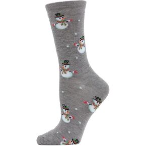 جوارب MeMoi النسائية Let it Snowman Holiday Crew