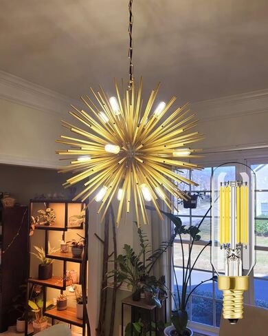 مصابيح LED T6 قابلة للتعتيم، مصابيح إضاءة اديسون 8 وات E12 بيضاء ناعمة 3000 ك، 800 لومن، 100 وات لمبات شمعدان متوهجة تعادل لمبة شمعة اديسون ذات خيوط LED عتيقة مع ديكور، 6 عبوات. in Kuwait