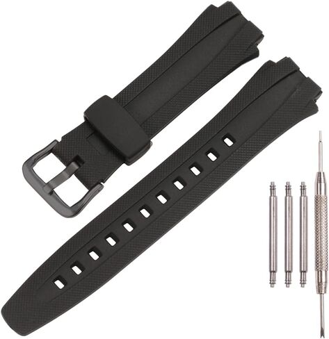 Resin Replacement Watch Strap Compatible with Casio AQ-163W AQ-160 AQ-161 Plastic Strap Men's Watchband Strap Bracelet in Saudi Arabia
