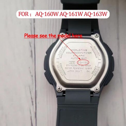 Resin Replacement Watch Strap Compatible with Casio AQ-163W AQ-160 AQ-161 Plastic Strap Men's Watchband Strap Bracelet in Saudi Arabia