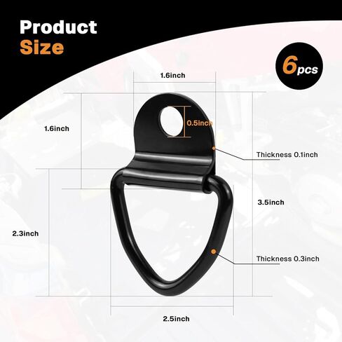 6PCS V Ring Tie Down Anchors,Heavy Duty Steel Truck Bed Tie Down Anchors rgo Truck Load Anchor Point Lashing Ring V-Ring Bolt On Trailer Anchor for Trailer,Cargo,Truck,Boat, in Saudi Arabia