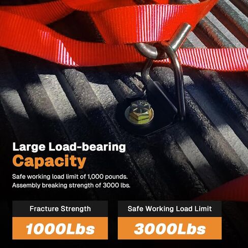 6PCS V Ring Tie Down Anchors,Heavy Duty Steel Truck Bed Tie Down Anchors rgo Truck Load Anchor Point Lashing Ring V-Ring Bolt On Trailer Anchor for Trailer,Cargo,Truck,Boat, in Saudi Arabia