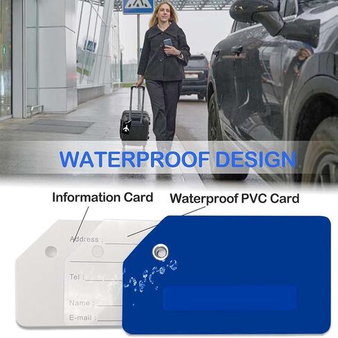 علامات الأمتعة للحقائب مع بطاقة هوية الاسم، حقائب الظهر المصنوعة من السيليكون مع حلقات من الفولاذ المقاوم للصدأ، برتقالي in Kuwait