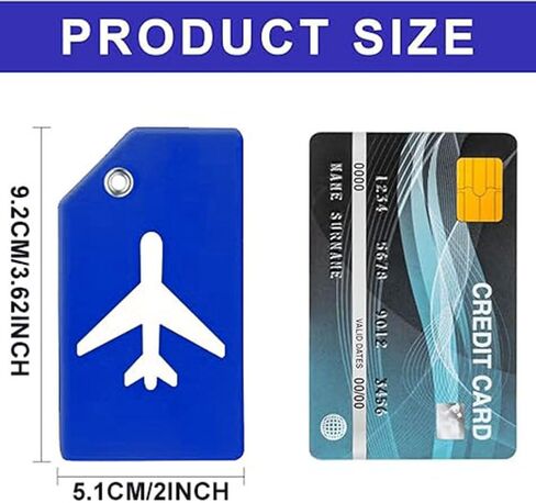 علامات الأمتعة للحقائب مع بطاقة هوية الاسم، حقائب الظهر المصنوعة من السيليكون مع حلقات من الفولاذ المقاوم للصدأ، برتقالي in Kuwait