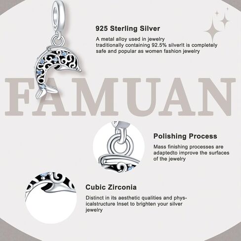 Jewelry Ocean Charms 925 Sterling Silver Sea Penguins Turtle Pearls Coconut Trees Anchors Pendant Beads for Women fit Bracelets Summer Birthday Christmas for Granddaughters in Saudi Arabia