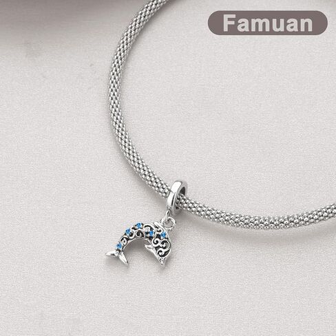 Jewelry Ocean Charms 925 Sterling Silver Sea Penguins Turtle Pearls Coconut Trees Anchors Pendant Beads for Women fit Bracelets Summer Birthday Christmas for Granddaughters in Saudi Arabia