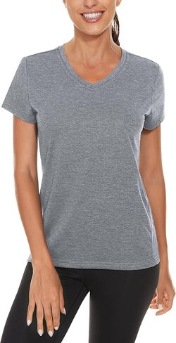 TACVASEN Women's Short Sleeve Running Shirts Lightweight Quick Dry T-Shirts Outdoor Hiking Tops in Saudi Arabia