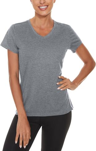 TACVASEN Women's Short Sleeve Running Shirts Lightweight Quick Dry T-Shirts Outdoor Hiking Tops in Saudi Arabia