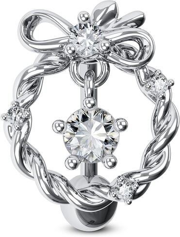 COCHARM 14G عيد الميلاد حلقات زر البطن المفصلي أعلى أسفل البطن السرة خواتم للنساء النساء هيبوالرجينيك ثقب البطن مجوهرات in Kuwait