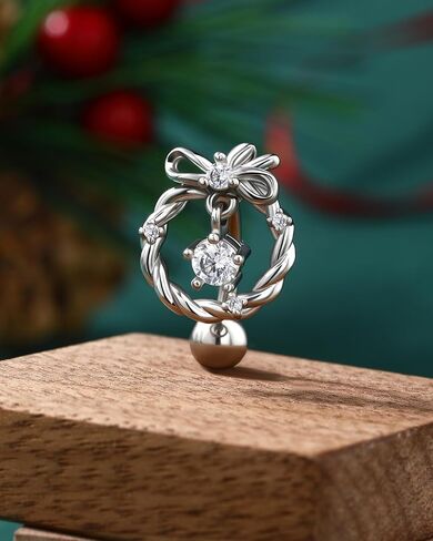 COCHARM 14G عيد الميلاد حلقات زر البطن المفصلي أعلى أسفل البطن السرة خواتم للنساء النساء هيبوالرجينيك ثقب البطن مجوهرات in Kuwait