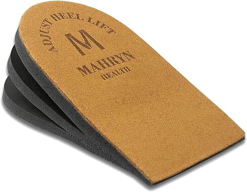 رفع كعب تقويمي قابل للتعديل لاختلافات طول الساق وآلام الكعب، والإصابات الرياضية، والتهاب وتر العرقوب، ونعال زيادة الارتفاع (بني 6 طبقات، متوسط) in Kuwait