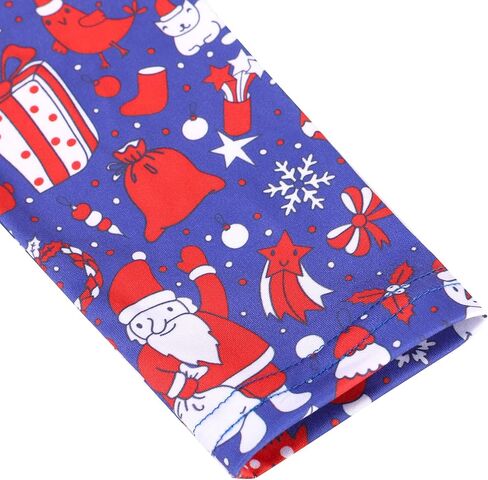Christmas Toddler Girls Dress Santa Claus Snowman Print Dresses Red Long Sleeve 2-8Y in Kuwait