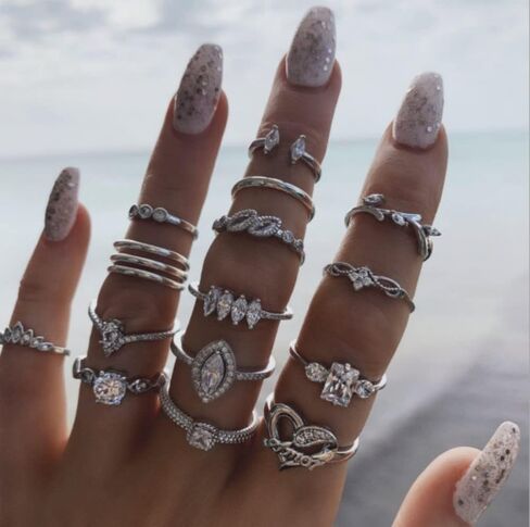 Dcfywl731 Knuckle Rings Set for Women Stackable Midi Finger Rings Boho Stacking Rings Vintage Cute Rings Jewelry Gift in Saudi Arabia