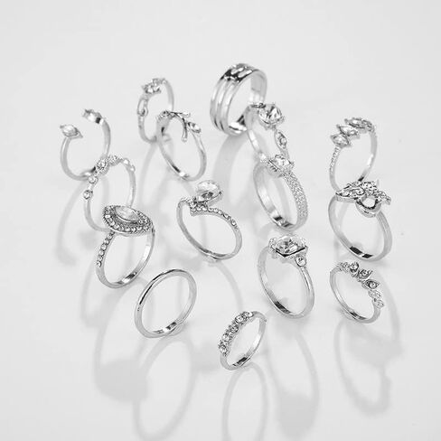 Dcfywl731 Knuckle Rings Set for Women Stackable Midi Finger Rings Boho Stacking Rings Vintage Cute Rings Jewelry Gift in Saudi Arabia