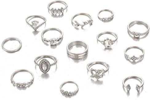Dcfywl731 Knuckle Rings Set for Women Stackable Midi Finger Rings Boho Stacking Rings Vintage Cute Rings Jewelry Gift in Saudi Arabia