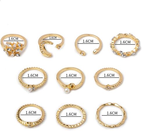 Dcfywl731 Knuckle Rings Set for Women Stackable Midi Finger Rings Boho Stacking Rings Vintage Cute Rings Jewelry Gift in Saudi Arabia