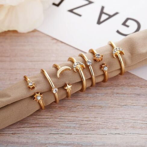 Dcfywl731 Knuckle Rings Set for Women Stackable Midi Finger Rings Boho Stacking Rings Vintage Cute Rings Jewelry Gift in Saudi Arabia