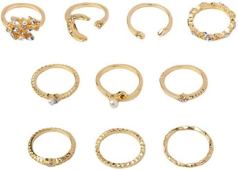 Dcfywl731 Knuckle Rings Set for Women Stackable Midi Finger Rings Boho Stacking Rings Vintage Cute Rings Jewelry Gift in Saudi Arabia