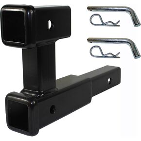 MaxxHaul 50973 Dual Hitch Extension with Single Post Includes 2 Hitch Pins