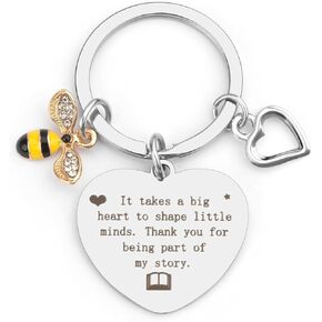 BOMEON Teacher Gifts Teacher Keychain Valentines Day Gifts for Teachers from Kids Students Graduation Gifts Thank You Gifts Teacher Appreciation Gifts Thanksgiving Gifts for Teachers Christmas Gifts