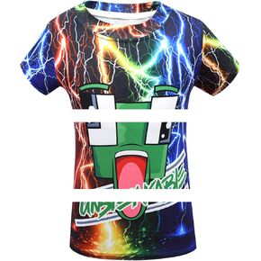 3D Cartoon Tshirts for Boys Video Game Graphic Summer Casual Tee Shirt