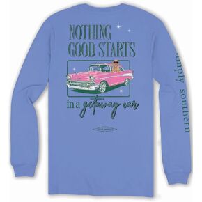 Youth Golden Doodle in Getaway Car Long Sleeve T Shirt
