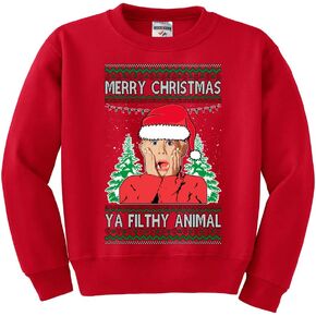 Shark & Hammer Merry Christmas Kid Collection Ugly Christmas Sweater Unisex Boys Girls Crewneck Sweatshirt