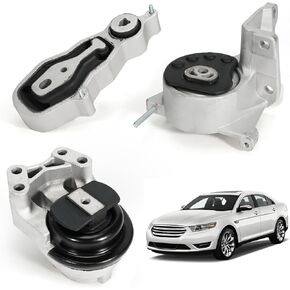 Engine Motor Transmission Mount 3PCS Fit for Ford Flex / Taurus 3.5L w/o Turbo, 2013 - 2019 #Replace A5342, A5429, A5799, 3180, 3205, 3388, EM-5427, EM-4306, EM-4040