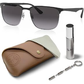 Ray-Ban RB3569 Square Shape Sunglasses With Eyewear Kit Bundle - Adjustable Nose Pads - Square Sunglasses
