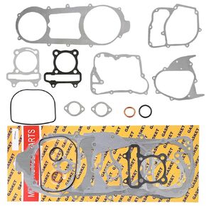 Mokuo GY6 200cc 170CC Complete Long Case Engine Gasket Kit Compatible with Chinese GY6 4-Stroke 152QMI 157QMJ Engine Scooter Moped ATV Go Kart,61mm Cylinder Gasket