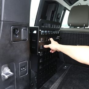 YIWANG Black Aluminum Alloy Car Trunk Storage Basket Organizer For Land Rover Defender 110 20202022 Auto Accessories Car Trunk Hang Things Grid PlateLeft