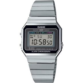 Casio A700W-1A Digital Unisex Watch Retro Stainless Steel LED A700