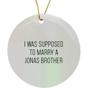 3dRose Snowflake Ornament - I was Supposed to Marry A Jonas Brother - 3-inches (ORN_324391_1)