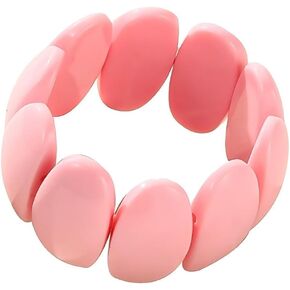 Pingyongchang Chunky Multicolor Acrylic Bangle for Women Wide Irregular Large Square Resin Bracelet Geometric Plastic Wristbands Cuff Bangle for Women Jewelry