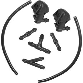 Motoforti Windshield Washer Nozzles Kit, Front Windshield Spray Nozzles Wiper Spray Washer Jet, for Honda Pilot 2009-2012 2014 2015, Plastic, 76810-SZA-A01ZA, Black, 1 Set