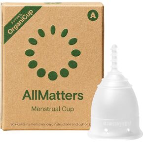 OrganiCup Menstrual Cup by AllMatters - Size A - Superior to Pads & Tampons - Voted Best Menstrual Cup by Reviewed - Made in Germany - Soft and Flexible