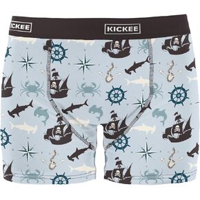 KICKEE Men’s Print Boxer Brief Underwear, Silky Soft Printed Briefs for Men
