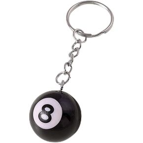 Lucky Black 8 Dice Keychain - Stylish Charm for Keys, Bags, and Everyday Use
