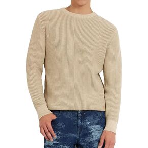 GUESS Men's Eco Delmar Washed Ribbed Sweater
