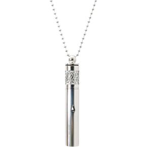 VICUSSE Stainless Steel Breathing Necklace for Women & Men Essential Oil Diffuser Necklace for Anxiety (A)