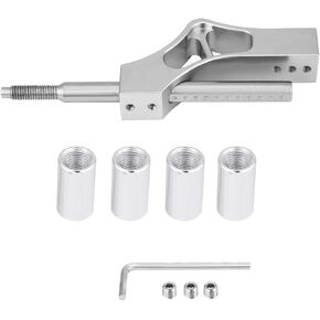 Majatou Knob Extender, Car Gear Shifter Extender Extension, Car Stainless Steel Height Lever Extension for H onda Manual Knob (Silver)(Silver)