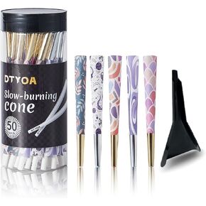 Combo Pre-Rolled Cones 50 Pack, Pre-Rolled Cones，Slow-Burning Cones