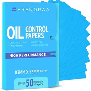 Extra High-Performance Oil Blotting Sheets for Face - 3x50 Sheets - Grain Free Silky and Softer Blotting Paper for Oily Skin to Reduce Skin Acne - Makeup Friendly, Thick & Strong Natural Paper