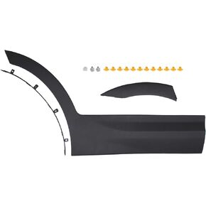 ApplianPar Rear Passenger Side Wheel Fender Flare and Door Lower Molding with Clips for Hyundai Santa Fe Sport 2013-2018