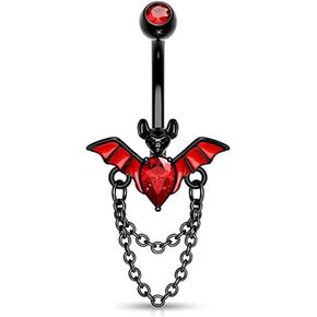 COLORFUL BLING Christams Belly Button Rings Santa Christams hat 925 Navel Rings for Women
