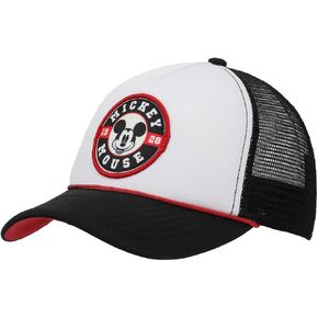 Disney Mickey Mouse Character Circle Black & White Trucker Hat