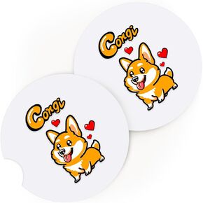 2 Pack Fox Car Cup Holder Coaster, Cute Fox Car Interior Accessories Drink Coaster for Women & Men, Fox Lovers Themed Gifts Stuff Accessories Things Merchandise Items!