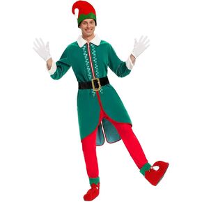 Character Elf Costume Mens Elf Costume Adult Christmas Elf Costume Elf Costume Adult Men's Cosplay Costume