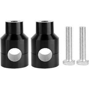 Motorcycle Handlebar Risers, Pair of 22mm Aluminium Alloy Handlebar Riser Motorcycle Handle Riser Handlebar Mount Clamp Replacement for Motorcycle Modification (Black)